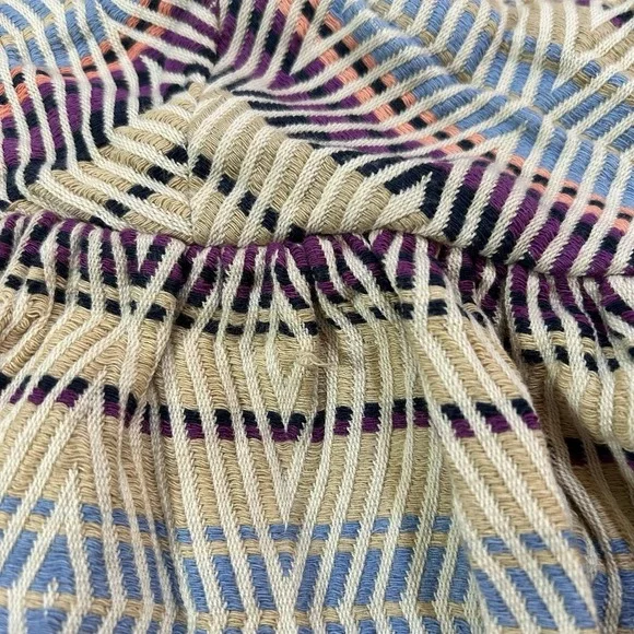 Roxy Mini Dress Women's Medium Strapless Boho Tribal Print Smocked Back Summer - Picture 8 of 12